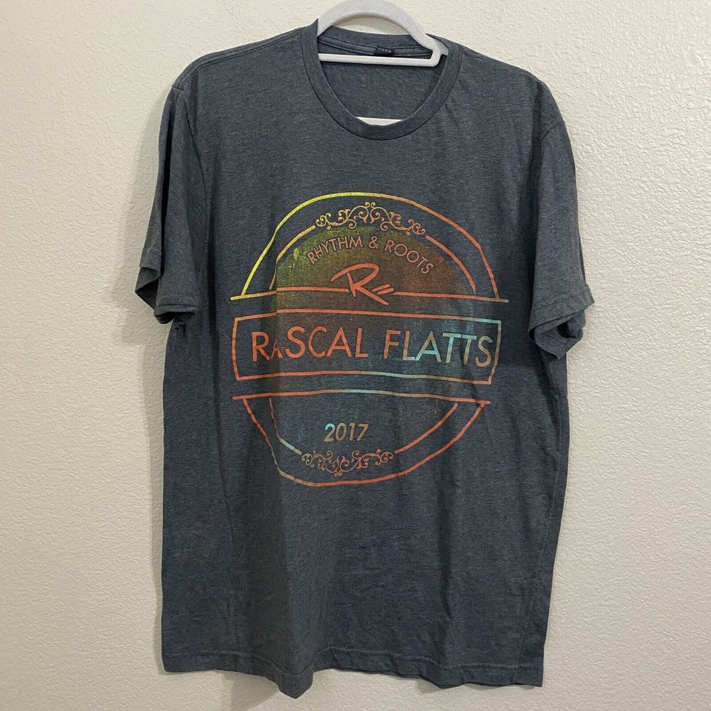 Rascal Flatts Mens Shirt Size XL Graphic Tee Short Sleeve Gray